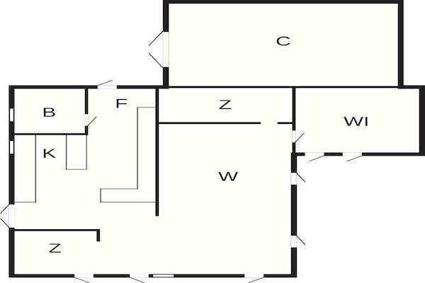 Foto van Zomerhuisje vlakbij het strand - Vakantiehuis in MELLBYSTRAND - FloorPlan