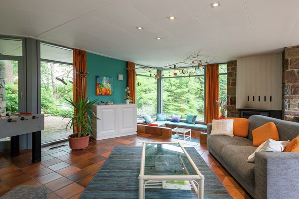 Foto van Vrijstaande vakantiewoning in de Ardennen met biozwembad - LivingRoom