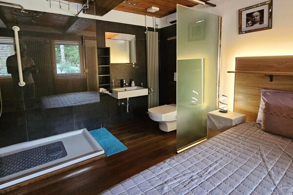 Foto van Boerderij in België met groene tuin - Vakantiehuis in Hastière-Lavaux - BedRoom