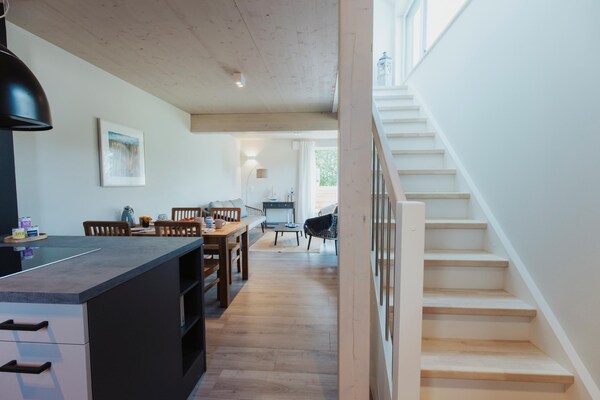 Foto van Halfvrijstaande woning in Scandinavische stijl - Vakantiehuis in Sagard - Landing