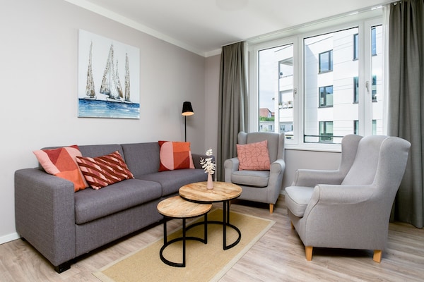 Foto van Balkonappartement met uitzicht op het groen - Vakantiehuis in Travemünde - LivingRoom