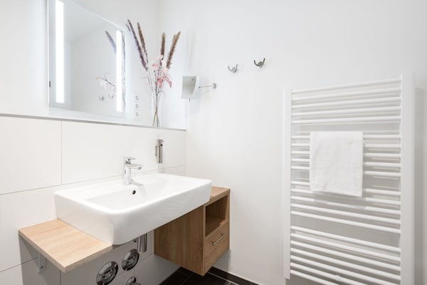 Foto van Balkonappartement met uitzicht op het groen - Vakantiehuis in Travemünde - BathRoom