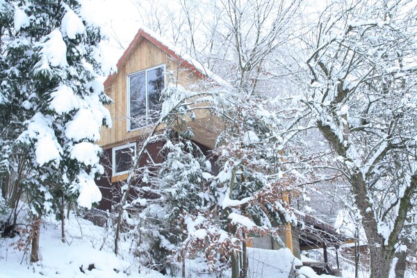 Foto van Gezellige schuilplaats, Wezerbergland - Vakantiehuis in Eichenborn - ExteriorWinter