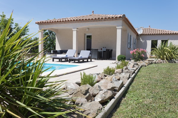 Foto van Villa in Castelnau d'Aude met Zwembad - Vakantiehuis in Castelnau d'Aude - TerraceBalcony