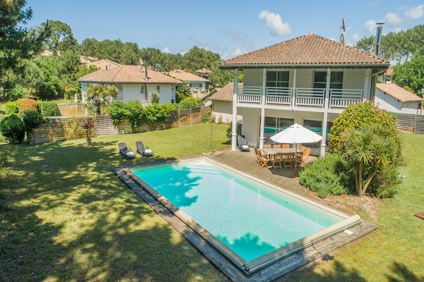 Foto van Villa met privézwembad vlakbij het strand - Vakantiehuis in Moliets - ExteriorSummer
