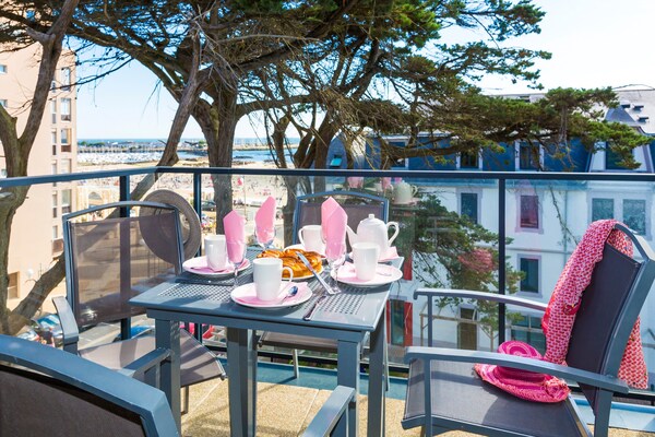 Foto van Appartement in La Baule met Uitzicht op Zee - Vakantiehuis in PORNICHET - TerraceBalcony