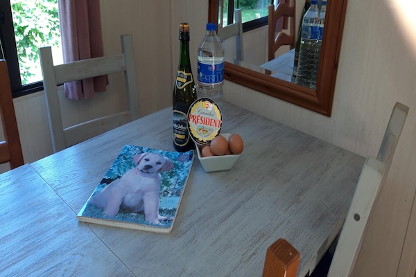 Foto van Vakantiehuis en stacaravan met ruime tuin - Vakantiehuis in Gouvets - DiningRoom