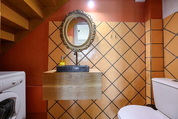 Foto van Villa in Spili met Uitzicht & Zwembad - Vakantiehuis in Lampini - BathRoom