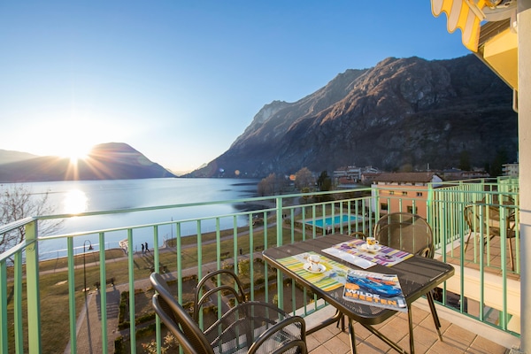 Foto van Appartement met uitzicht op het meer van Lugano. - Vakantiehuis in Porlezza - TerraceBalcony
