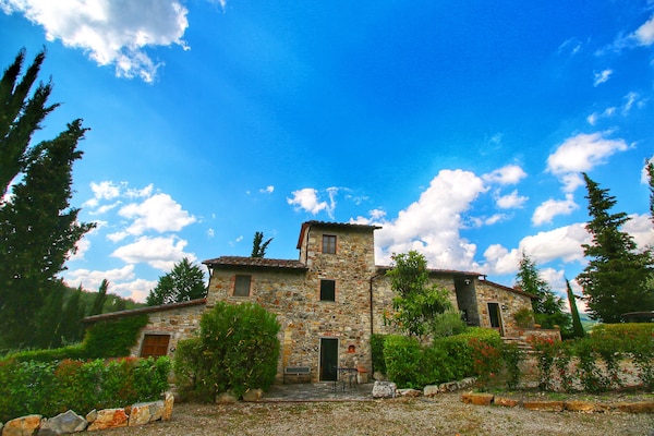 Foto van Chianti-heuvelboerderij - Vakantiehuis in Radda in Chianti - ExteriorSummer