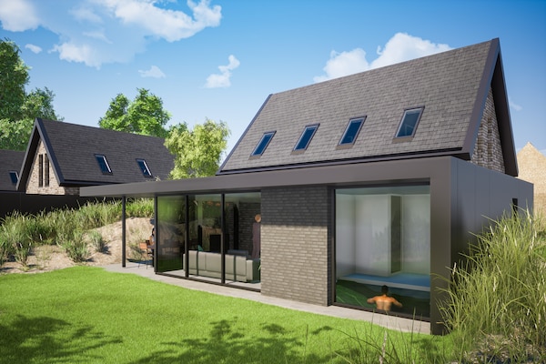 Foto van Luxe villa in Nieuwvliet-Bad met privézwembad - Vakantiehuis in Nieuwvliet - ExteriorSummer