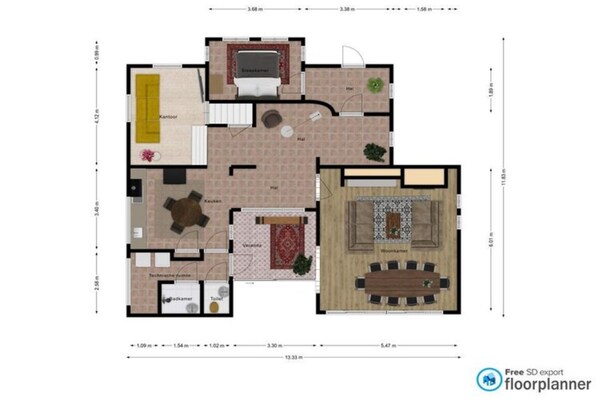 Foto van Dorpswoning in Leende bij Sterrenrestaurant - Vakantiehuis in Leende - FloorPlan