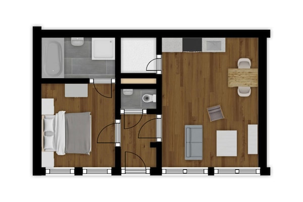 Foto van Moderne retraite in Maastricht - Vakantiehuis in Maastricht - FloorPlan