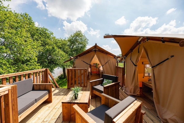 Foto van Boomhuttent met panoramisch uitzicht - Vakantiehuis in Zuna - TerraceBalcony