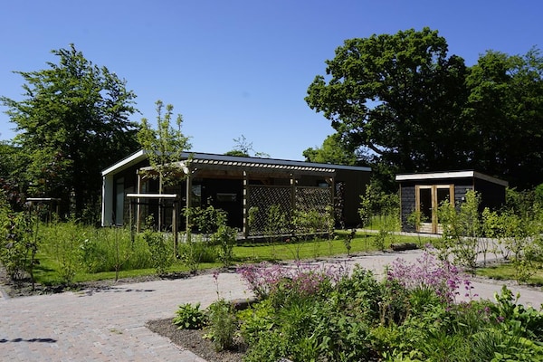 Foto van Luxe vakantiewoning omringd door water - Vakantiehuis in Sint Nicolaasga - ExteriorSummer