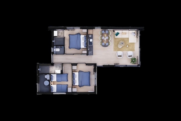 Foto van Workum 6-persoons strandresortwoning - Vakantiehuis in Workum - FloorPlan