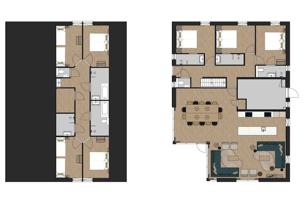 Foto van Ruim vakantiehuis met uitzicht op de kreek - Vakantiehuis in TA Gasselte - FloorPlan
