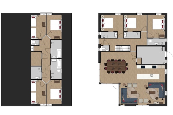 Foto van Ruim vakantiehuis met uitzicht op de kreek - Vakantiehuis in TA Gasselte - FloorPlan
