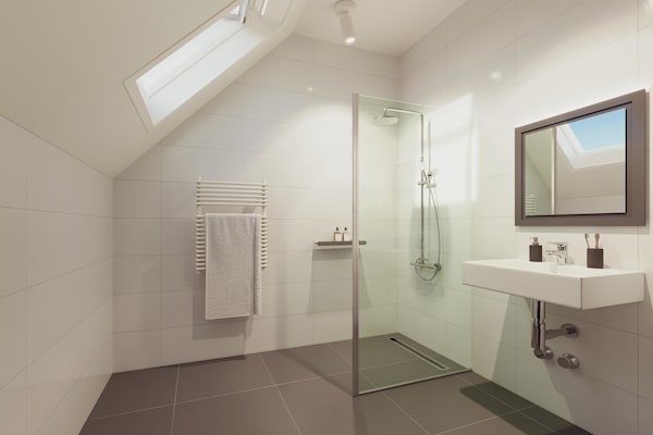 Foto van Ruim vakantiehuis met uitzicht op de kreek - Vakantiehuis in TA Gasselte - BathRoom