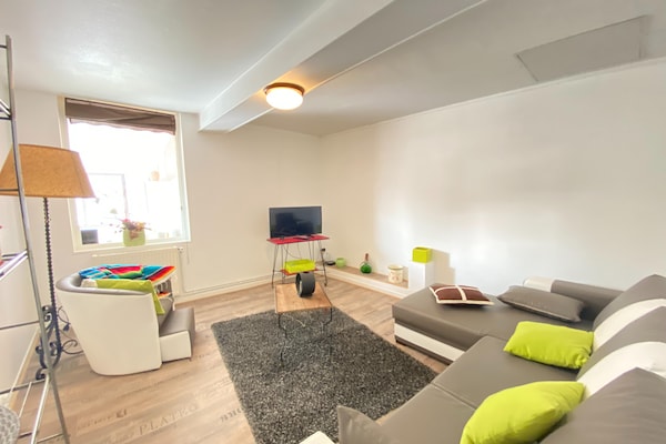 Foto van Appartement in Fécamp bij Cap Fagnet Kliffen - Vakantiehuis in Fécamp - LivingRoom