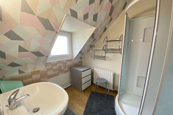 Foto van Vakantiehuis in Etretat bij Strand & Kliffen - Vakantiehuis in Etretat - BathRoom