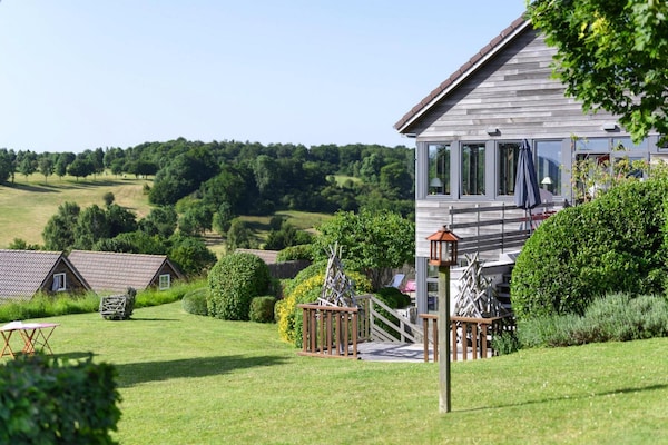 Foto van Houten Chalet bij Somme Baai Abbeville - Vakantiehuis in Grand-Laviers - ExteriorSummer