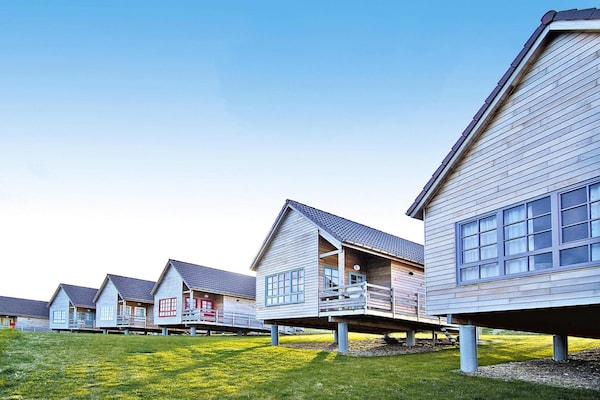 Foto van Houten Chalet bij Somme Baai Abbeville - Vakantiehuis in Grand-Laviers - ExteriorSummer