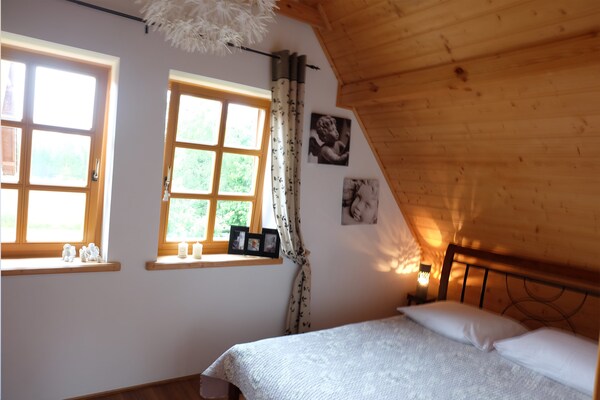 Foto van Cottage in Mazurië bij Zandstrand - Vakantiehuis in Zełwągi - BedRoom