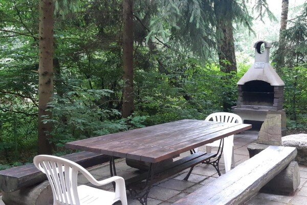 Foto van Comfortabel huis met sauna, vlakbij het meer. - Vakantiehuis in Nowa Kaletka - TerraceBalcony