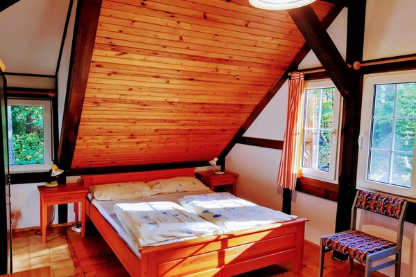 Foto van Comfortabel huis met sauna, vlakbij het meer. - Vakantiehuis in Nowa Kaletka - BedRoom