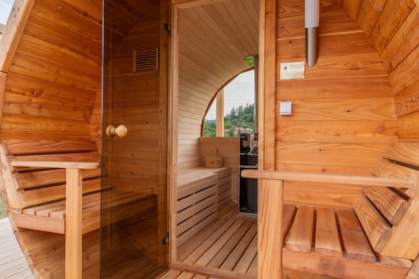 Foto van Huisje in Duszniki Zdrój met Uitzicht - Vakantiehuis in Duszniki Zdrój - Sauna